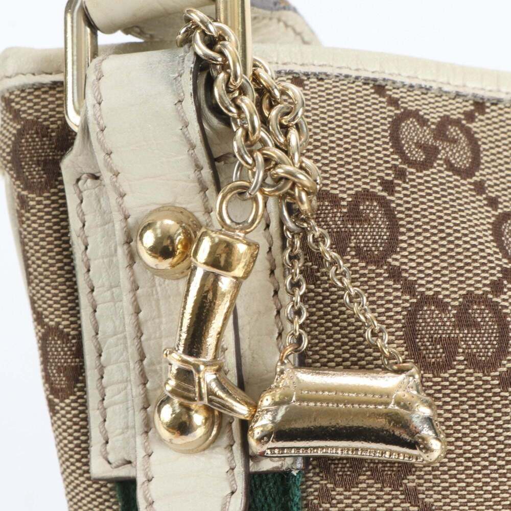 Gucci GG Canvas Sherry Line 144388 Leather Shoulder Bag/Hand Tote for Women - Picture 9 of 11